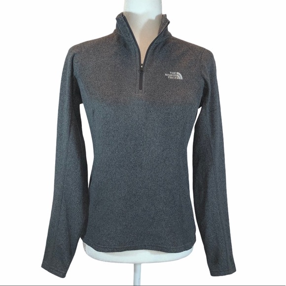 ⏰The North Face XS grey fleece pullover zip jacket - Picture 1 of 15